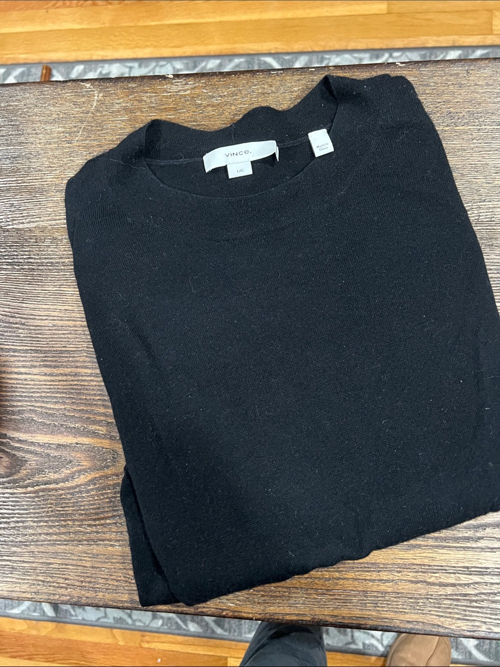 Vince Black Crewneck Knit Sweater